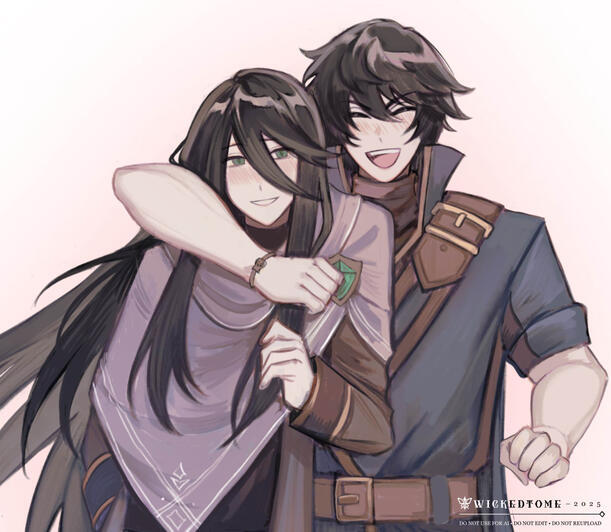 Faust + Rhys, D&amp;D OC commission - 2025